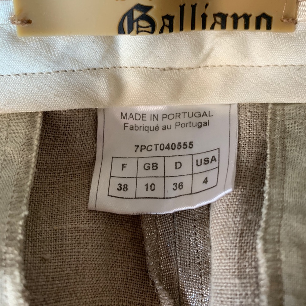 John Galliano Linen Pants With Metallic Threading - Picture 4 of 4